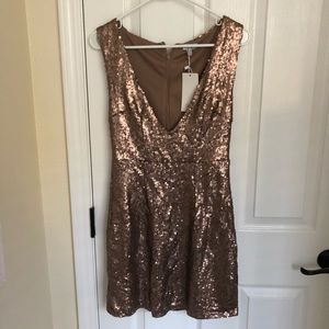 Tobi gold mini dress, new with tags